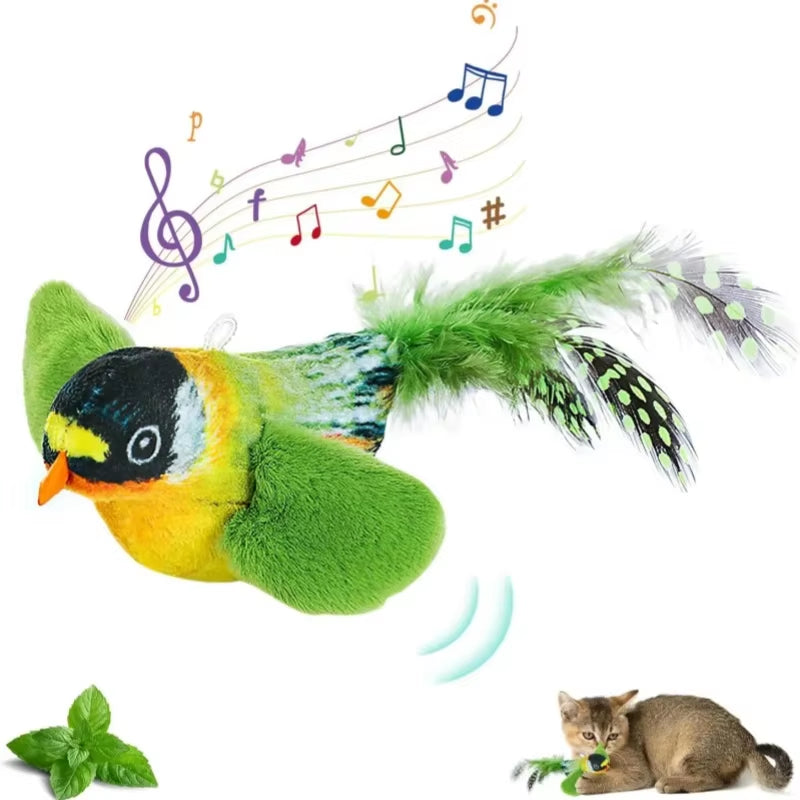 1PC Lifelike Catnip Bird Vivid Cat Toys Pet Catnip Simulation Molding Cat Teaser with Feather Soft Plush Fabric Toys for Kitten