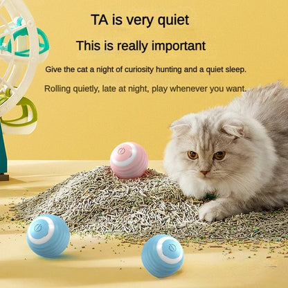 Kitten Chasing Toys Vibration 360° Automatic Rotating Ball Laser Pointer Cats Tree USB Charging Toys for Bathroom Supplies Pet