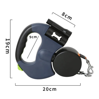 Double Automatic Puppy Dog Leash Retractable Pet Leashes for Small Medium Dogs French Bulldog Chihuahua Cat Rope Mascotas Chain